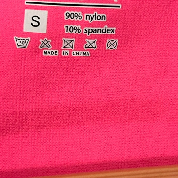 Vibrant Pink Long Sleeve Bodysuit square neck - Picture 3 of 3